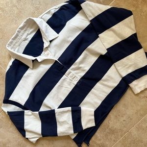 Aerie cropped striped polo M